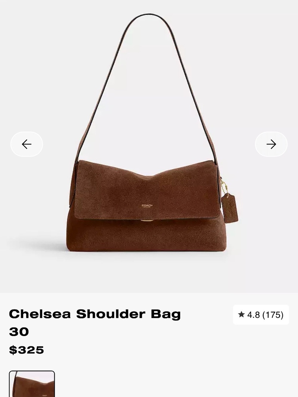 Coach Chelsea  Bag in Brass/Warm Brown